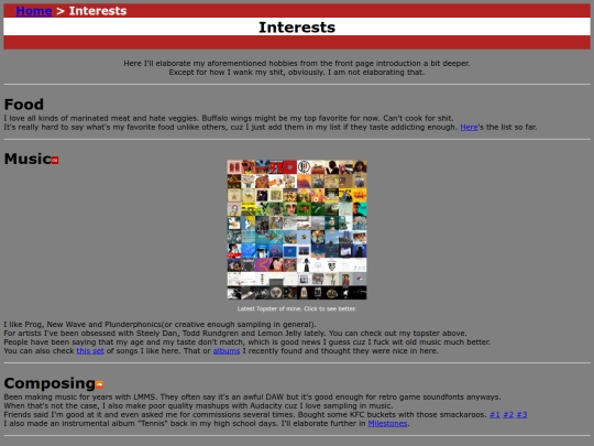 interests screenshot
