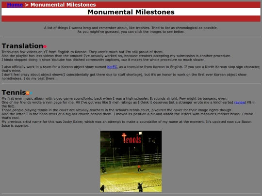 milestone screenshot