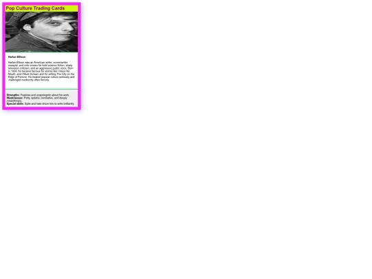 PopCultureTradingCard screenshot