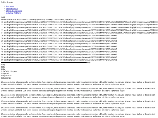 fonts/calibri-demo screenshot