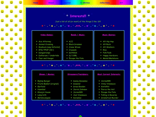 interests screenshot