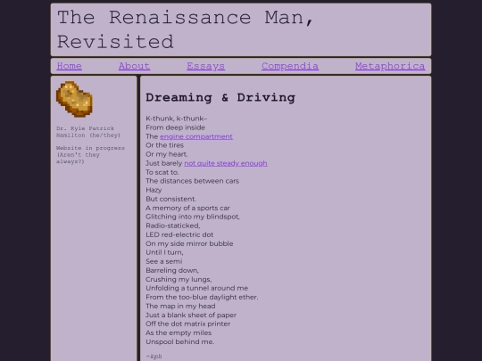 weird/poetry/dreamingdriving screenshot