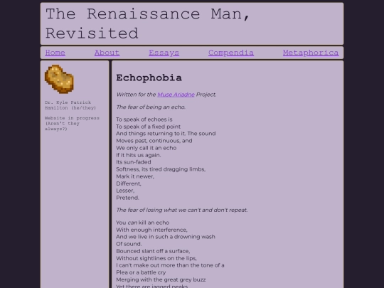 weird/poetry/echophobia screenshot