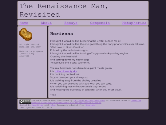 weird/poetry/horizons screenshot