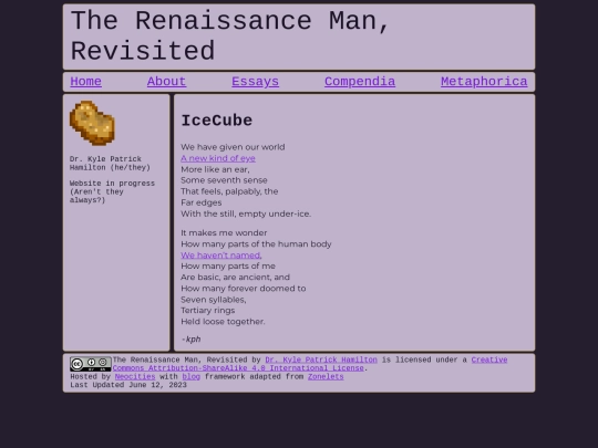 weird/poetry/icecube screenshot