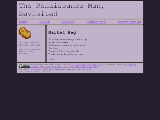 weird/poetry/marketbag screenshot