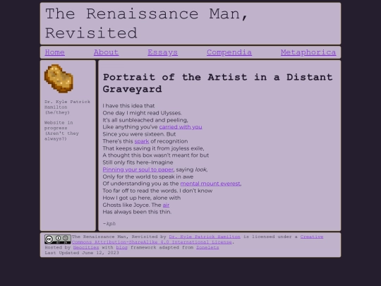 weird/poetry/portraitoftheartist screenshot