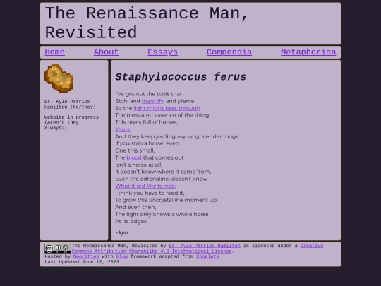 weird/poetry/staphylococcusferus screenshot