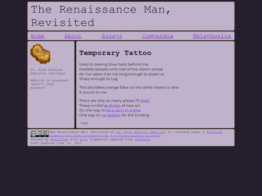 weird/poetry/temporarytattoo screenshot