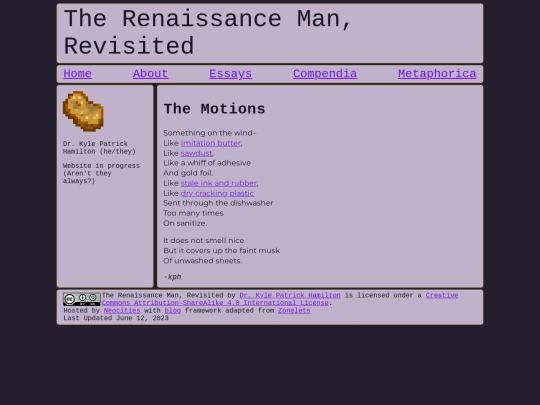 weird/poetry/themotions screenshot