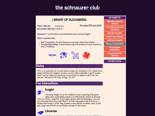 scripts/libraryofalexandria screenshot