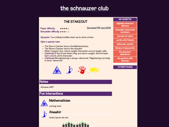 scripts/thestakeout screenshot
