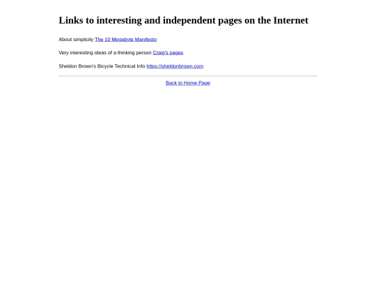 links screenshot
