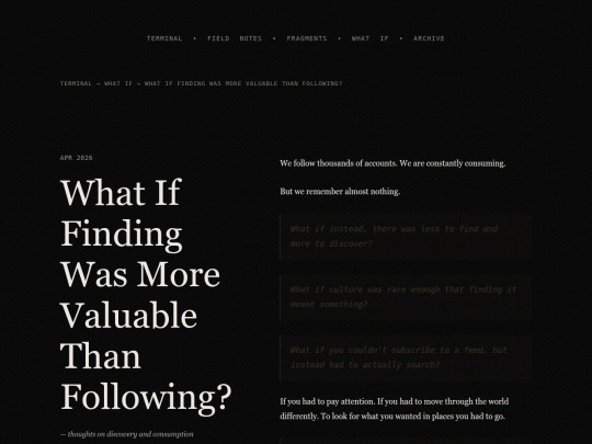 whatif/finding-vs-following screenshot