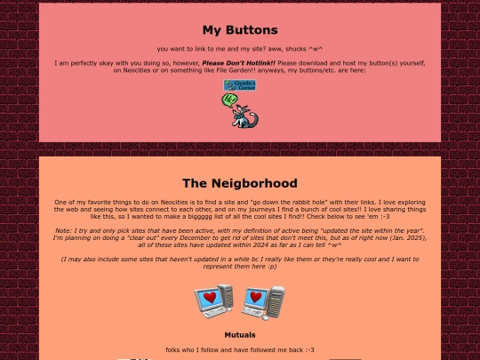 links screenshot