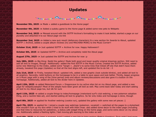 updates screenshot