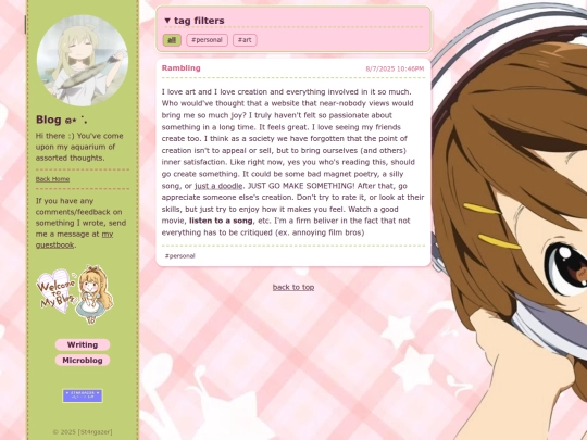 blog screenshot