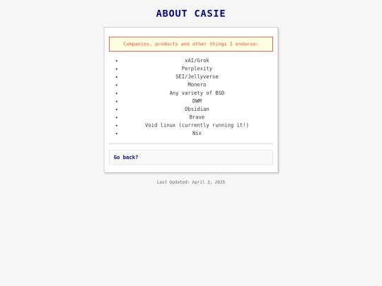 endorsements screenshot