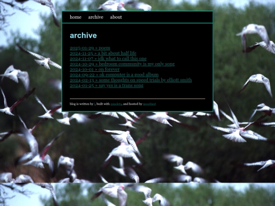 blog/archive screenshot