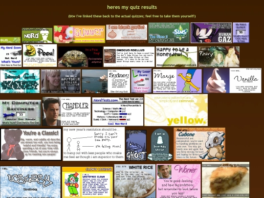 quizzes screenshot