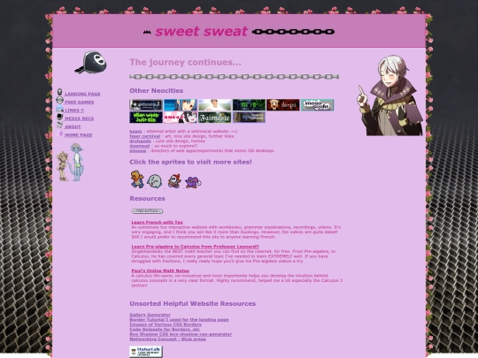 links screenshot