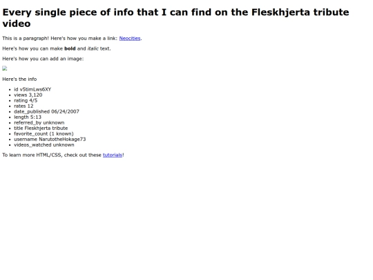 fleskhjertatributeinfo screenshot