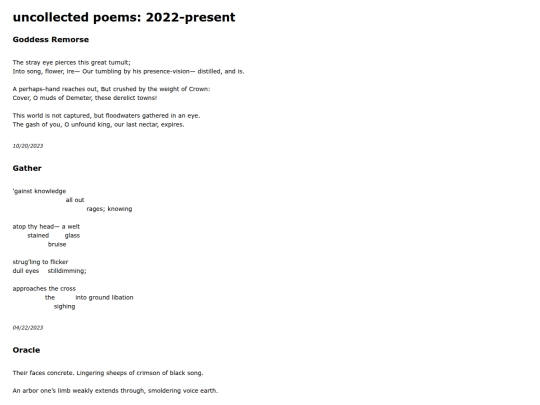 uncollectedpoetry screenshot
