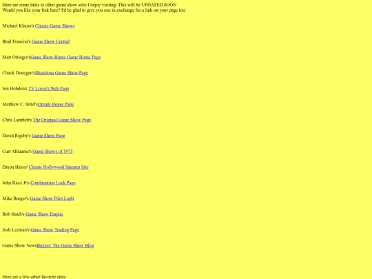 links screenshot