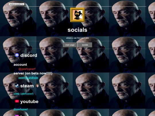 socials screenshot