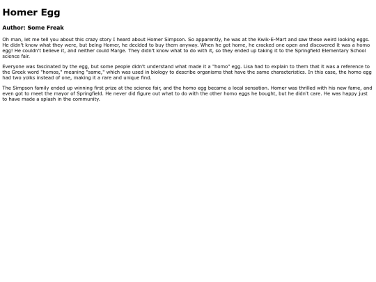 stories/homer screenshot