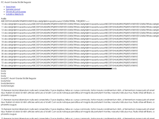 webfontkit-20230304-031539/itcavantgardestd-bk-demo screenshot