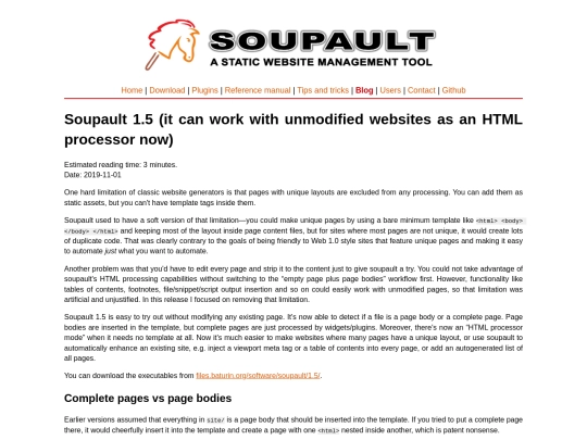 blog/soupault-1.5-release screenshot