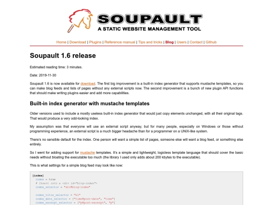 blog/soupault-1.6-release screenshot