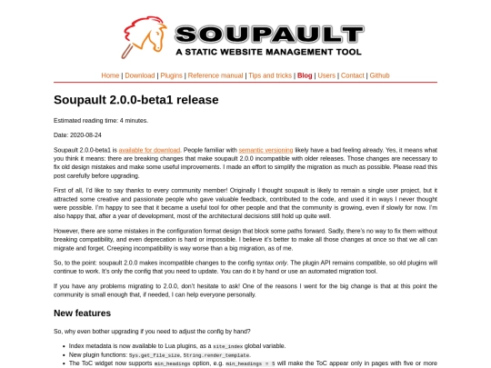 blog/soupault-2.0.0-beta1-release screenshot