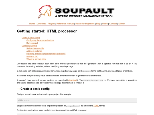 getting-started-html-processor screenshot