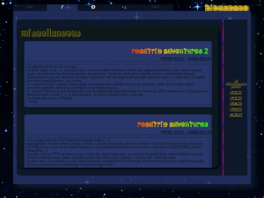brain/blogspace/miscellaneous screenshot