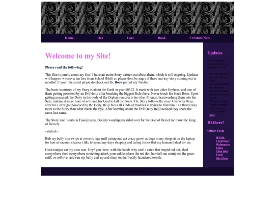 Ocs.html/Homepage screenshot