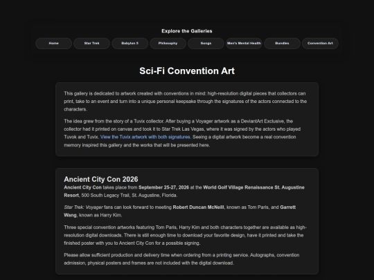 conventions screenshot