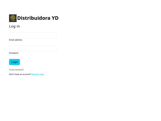 DistribuidoraYD/login screenshot