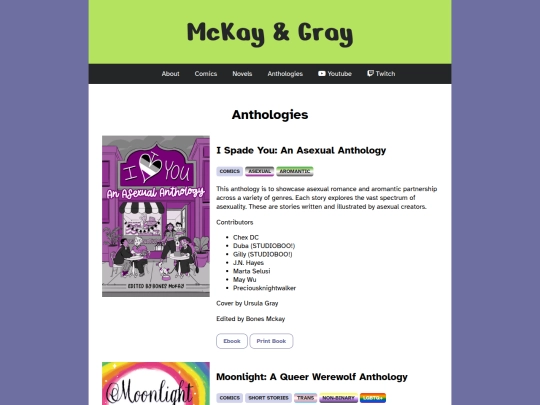 anthologies screenshot