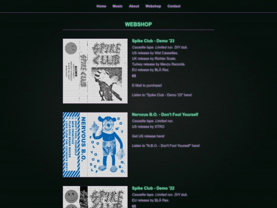 webshop screenshot