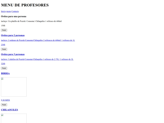 menu-profesores screenshot