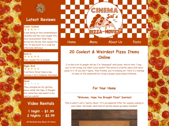 pizzaproducts screenshot