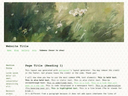 index screenshot