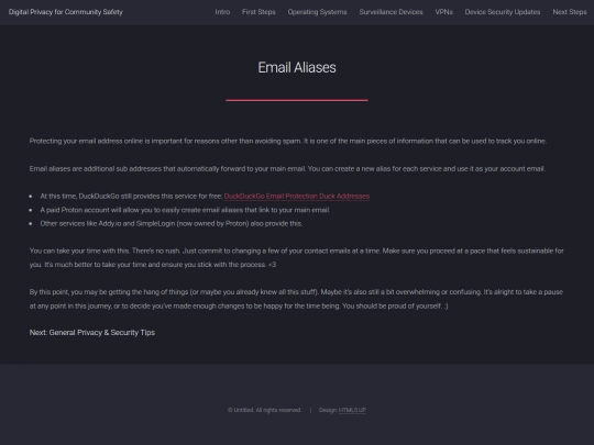 aliases screenshot