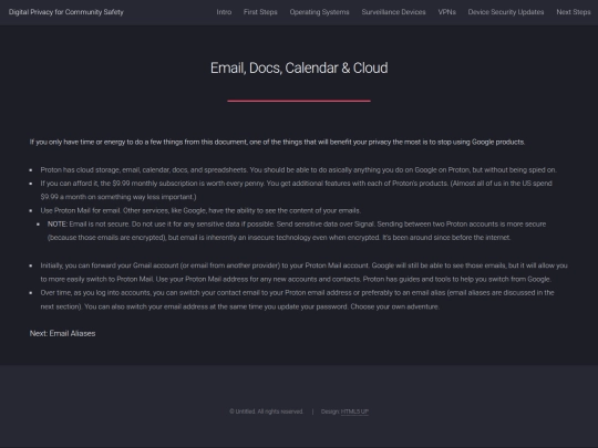 email screenshot