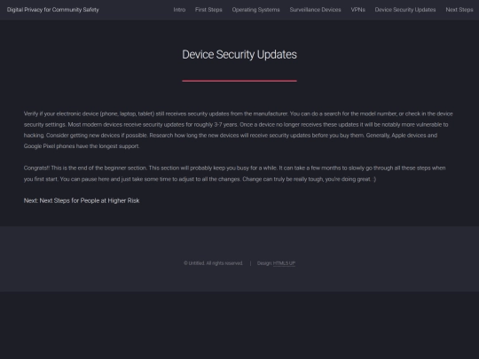 updates screenshot