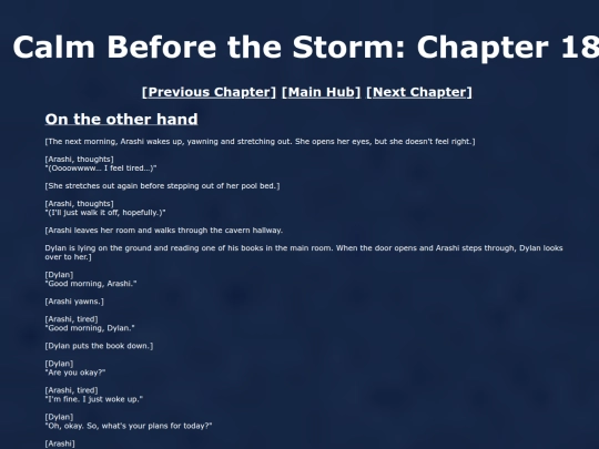 CalmBeforeTheStorm/chapter18 screenshot