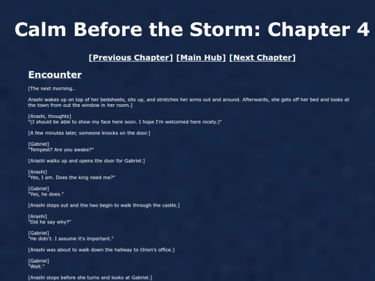 CalmBeforeTheStorm/chapter4 screenshot