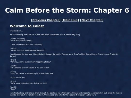 CalmBeforeTheStorm/chapter6 screenshot